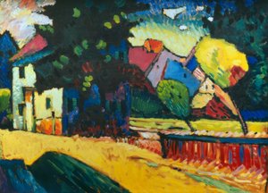 ムルナウ-緑の家のある風景 作： Wassily Kandinsky