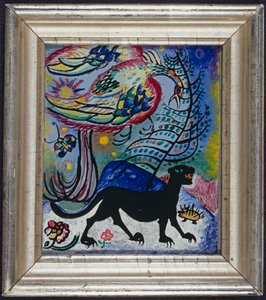 幻想鳥と黒豹 作： Wassily Kandinsky