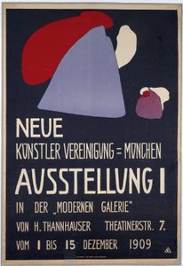 Neue Künstlervereinigung Munichの最初の展覧会のポスター 作： Wassily Kandinsky