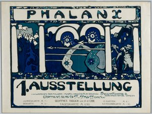 ファランクスの最初の展覧会のポスター 作： Wassily Kandinsky