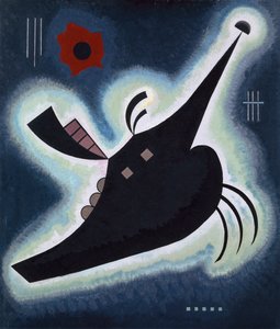 尖った黒、1931年。 作： Wassily Kandinsky