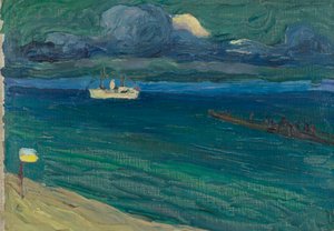ラパッロ - 汽船のある海の風景 作： Wassily Kandinsky