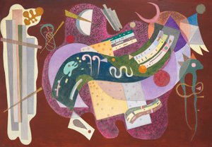 剛体および湾曲、1935年。 作： Wassily Kandinsky