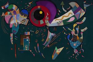 円の周り（Autour du cercle）。 1940 作： Wassily Kandinsky