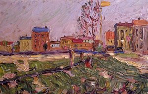 シュヴァビング、ミュンヘン 作： Wassily Kandinsky