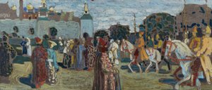 「日曜日（古ロシア語）」のスケッチ 作： Wassily Kandinsky