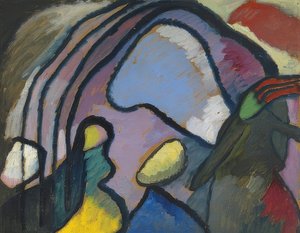 1910年10月の即興のための研究 作： Wassily Kandinsky