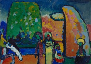 「即興第2番（葬送行進曲）」のための習作 作： Wassily Kandinsky