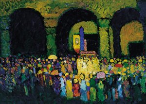 ミュンヘンのルートヴィヒ教会、1908年 作： Wassily Kandinsky