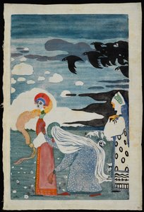 レイヴンズ、1907年。 作： Wassily Kandinsky