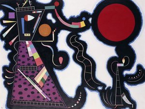 赤い円;赤い丸 作： Wassily Kandinsky