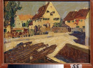 陽光の街。 ワシリー カンディンスキー (またはワシリー カンディンスキーまたはカンディンスキー) の絵画