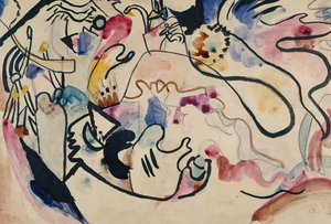 水彩 No. 8 審判の日、1911-1912。 作： Wassily Kandinsky