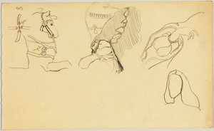 手綱と女性衣装の詳細 作： Wassily Kandinsky