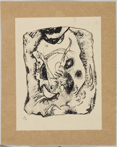 「明るい背景の絵」のドローイング 作： Wassily Kandinsky