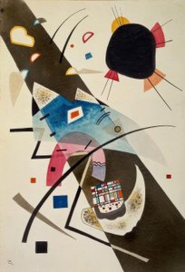 2つの黒い斑点 作： Wassily Kandinsky
