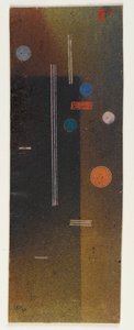 無題 (大根タイトル) 1930年 (船上にオイルとグワッシュ) 作： Wassily & Marc Franz (1880 1916) Kandinsky