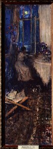 夕方の考え。 Vasili Nikitich Meshkov（Vassili Meshkov）（1868-1946）による絵画、キャンバスに油彩