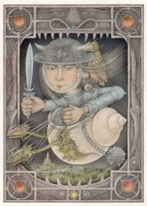 女戦士, 2005 (ミクストメディア、アートボード) 作： ウェイン・アンダーソン