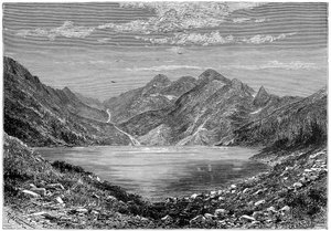 「魚の湖、スイス」、1879 年 作： Weber