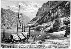 1895年、中国の揚子江上流。