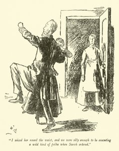 私は彼女の腰を掴みました、そしてサラが入ったとき、私たちは野生のポルカを実行するのに十分愚かでした
