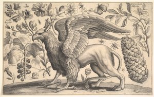 グリフィン、1625-77。 作： Wenceslaus Hollar