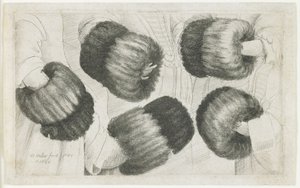 5つのビューのマフ、1645-1646 作： Wenceslaus Hollar