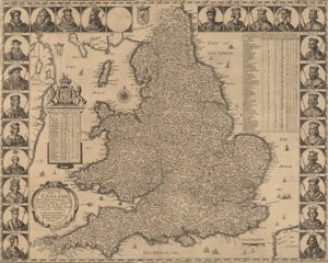 A New and Exact Map of England, 1644. 作： Wenceslaus Hollar