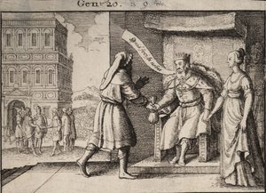 アブラハムを叱責するアビメレク状態1 作： Wenceslaus Hollar