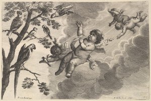 Air The Four Elements、ca. 1647年。 作： Wenceslaus Hollar