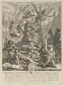 アランデル伯爵の死についての寓話1646年。 作： Wenceslaus Hollar