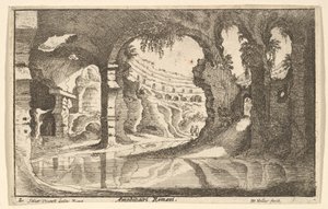 ローマの円形劇場、ca。 1650。 作： Wenceslaus Hollar