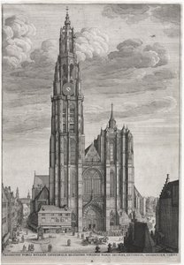 アントワープ大聖堂、1649年。 作： Wenceslaus Hollar
