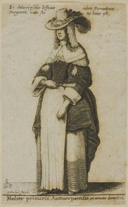 アントワープの女性 作： Wenceslaus Hollar