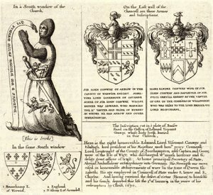 矢印（ステンドグラス）。状態2 作： Wenceslaus Hollar