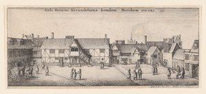 南から見たアランデル・ハウス、1646年。 作： Wenceslaus Hollar