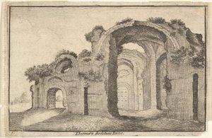 ディオクレティアヌスの浴場、ローマ、17世紀 作： Wenceslaus Hollar