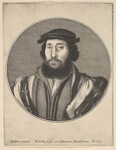ひげを生やした男、1647年。 作： Wenceslaus Hollar