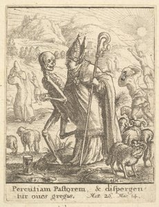 ビショップ、死のダンス、1651年 作： Wenceslaus Hollar