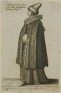 上質なボヘミアンウーマン 作： Wenceslaus Hollar
