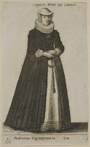 チューリッヒのブルガーの妻 作： Wenceslaus Hollar