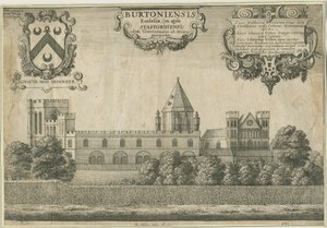 バートンアポントレント修道院：銅版の彫刻、1661年 作： Wenceslaus Hollar