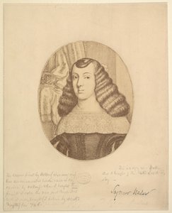 キャサリン、ポルトガルの王女、1661年。 作： Wenceslaus Hollar