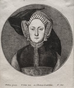 アラゴンのキャサリン 作： Wenceslaus Hollar