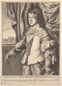 チャールズ2世、1649年。 作： Wenceslaus Hollar
