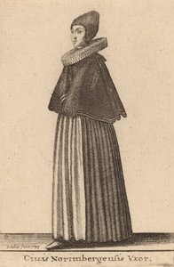 Ciuis Norimbergensis Vxor, 1643. 作： Wenceslaus Hollar