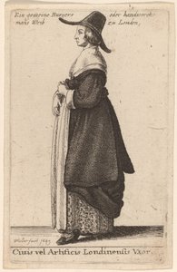 ロンドンの市民または工匠の妻 作： Wenceslaus Hollar