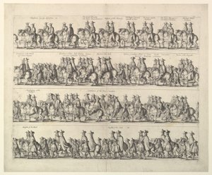 ロンドンを通るチャールズ2世の戴冠式行列、1662年。