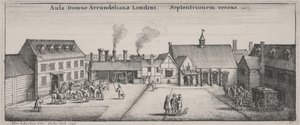 北からのアランデルハウスの中庭 作： Wenceslaus Hollar
